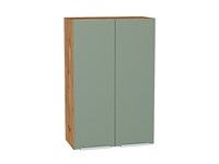 Кухонный  Шкаф верхний с 2-мя дверцами Фьюжн Дуб Вотан, Silky Mint, 920, 600, каркас ЛДСП  Дуб Вотан, фасад МДФ  Silky Mint,  920*600*320 sppr5VVTtoAR60823