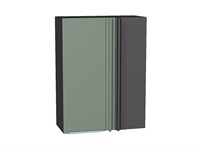 Кухонный  Шкаф верхний прямой угловой Фьюжн Graphite, Silky Mint, 920, каркас ЛДСП  Graphite, фасад МДФ  Silky Mint,  920*700*345 sppr5VVTtoAR60147