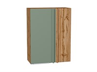Кухонный  Шкаф верхний прямой угловой Фьюжн Дуб Вотан, Silky Mint, 920, каркас ЛДСП  Дуб Вотан, фасад МДФ  Silky Mint,  920*700*345 sppr5VVTtoAR60687
