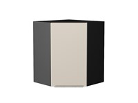 Кухонный  Шкаф верхний угловой Фьюжн Graphite, Cream Silk, 720, каркас ЛДСП  Graphite, фасад МДФ  Cream Silk,  716*600*600 sppr5VVTtoAR71949