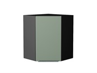 Кухонный  Шкаф верхний угловой Фьюжн Graphite, Silky Mint, 720, каркас ЛДСП  Graphite, фасад МДФ  Silky Mint,  716*600*600 sppr5VVTtoAR52090