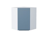 Кухонный  Шкаф верхний угловой Фьюжн Белый, Silky Blue, 720, каркас ЛДСП  Белый, фасад МДФ  Silky Blue,  716*600*600 sppr5VVTtoAR52091