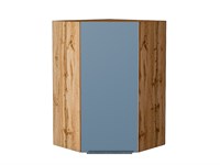 Кухонный  Шкаф верхний угловой Фьюжн Дуб Вотан, Silky Blue, 920, каркас ЛДСП  Дуб Вотан, фасад МДФ  Silky Blue,  920*600*600 sppr5VVTtoAR60910
