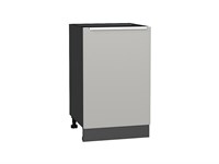 Кухонный  Шкаф нижний с 1-ой дверцей Фьюжн Graphite, Silky Light Grey, 500, каркас ЛДСП  Graphite, фасад МДФ  Silky Light Grey,  816*500*480 sppr5VVTtoAR66674