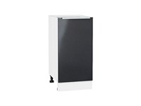 Кухонный  Шкаф нижний с 1-ой дверцей Фьюжн Белый, Anthracite, 400, каркас ЛДСП  Белый, фасад МДФ  Anthracite,  816*400*480 sppr5VVTtoAR36816