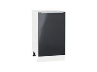 Кухонный  Шкаф нижний с 1-ой дверцей Фьюжн Белый, Anthracite, 450, каркас ЛДСП  Белый, фасад МДФ  Anthracite,  816*450*480 sppr5VVTtoAR39667