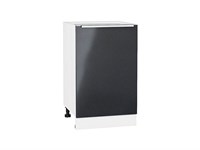 Кухонный  Шкаф нижний с 1-ой дверцей Фьюжн Белый, Anthracite, 500, каркас ЛДСП  Белый, фасад МДФ  Anthracite,  816*500*480 sppr5VVTtoAR39732