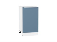 Кухонный  Шкаф нижний с 1-ой дверцей Фьюжн Белый, Silky Blue, 450, каркас ЛДСП  Белый, фасад МДФ  Silky Blue,  816*450*480 sppr5VVTtoAR52183