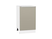 Кухонный  Шкаф нижний с 1-ой дверцей Фьюжн Белый, Silky Grey, 500, каркас ЛДСП  Белый, фасад МДФ  Silky Grey,  816*500*480 sppr5VVTtoAR52168