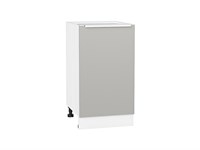Кухонный  Шкаф нижний с 1-ой дверцей Фьюжн Белый, Silky Light Grey, 450, каркас ЛДСП  Белый, фасад МДФ  Silky Light Grey,  816*450*480 sppr5VVTtoAR66658