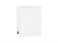 Кухонный  Шкаф нижний с 1-ой дверцей Фьюжн Белый, Silky White, 600, каркас ЛДСП  Белый, фасад МДФ  Silky White,  816*600*480 sppr5VVTtoAR52161