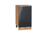 Кухонный  Шкаф нижний с 1-ой дверцей Фьюжн Дуб Вотан, Anthracite, 450, каркас ЛДСП  Дуб Вотан, фасад МДФ  Anthracite,  816*450*480 sppr5VVTtoAR60990