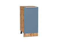 Кухонный  Шкаф нижний с 1-ой дверцей Фьюжн Дуб Вотан, Silky Blue, 400, каркас ЛДСП  Дуб Вотан, фасад МДФ  Silky Blue,  816*400*480 sppr5VVTtoAR60981