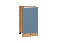 Кухонный  Шкаф нижний с 1-ой дверцей Фьюжн Дуб Вотан, Silky Blue, 450, каркас ЛДСП  Дуб Вотан, фасад МДФ  Silky Blue,  816*450*480 sppr5VVTtoAR60982