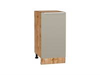 Кухонный  Шкаф нижний с 1-ой дверцей Фьюжн Дуб Вотан, Silky Grey, 400, каркас ЛДСП  Дуб Вотан, фасад МДФ  Silky Grey,  816*400*480 sppr5VVTtoAR60973
