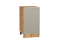 Кухонный  Шкаф нижний с 1-ой дверцей Фьюжн Дуб Вотан, Silky Grey, 450, каркас ЛДСП  Дуб Вотан, фасад МДФ  Silky Grey,  816*450*480 sppr5VVTtoAR60974