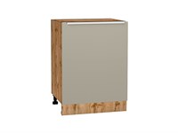 Кухонный  Шкаф нижний с 1-ой дверцей Фьюжн Дуб Вотан, Silky Grey, 600, каркас ЛДСП  Дуб Вотан, фасад МДФ  Silky Grey,  816*600*480 sppr5VVTtoAR60976