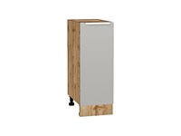Кухонный  Шкаф нижний с 1-ой дверцей Фьюжн Дуб Вотан, Silky Light Grey, 300, каркас ЛДСП  Дуб Вотан, фасад МДФ  Silky Light Grey,  816*300*480 sppr5VVTtoAR66662
