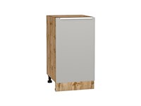 Кухонный  Шкаф нижний с 1-ой дверцей Фьюжн Дуб Вотан, Silky Light Grey, 450, каркас ЛДСП  Дуб Вотан, фасад МДФ  Silky Light Grey,  816*450*480 sppr5VVTtoAR66665