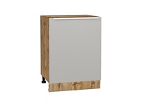 Кухонный  Шкаф нижний с 1-ой дверцей Фьюжн Дуб Вотан, Silky Light Grey, 600, каркас ЛДСП  Дуб Вотан, фасад МДФ  Silky Light Grey,  816*600*480 sppr5VVTtoAR66667