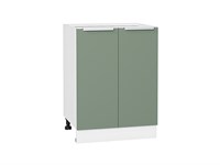 Кухонный  Шкаф нижний с 2-мя дверцами Фьюжн Белый, Silky Mint, 600, каркас ЛДСП  Белый, фасад МДФ  Silky Mint,  816*600*480 sppr5VVTtoAR52210