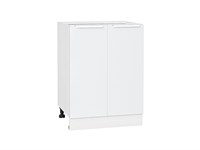 Кухонный  Шкаф нижний с 2-мя дверцами Фьюжн Белый, Silky White, 600, каркас ЛДСП  Белый, фасад МДФ  Silky White,  816*600*480 sppr5VVTtoAR52206