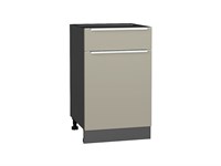 Кухонный  Шкаф нижний с 1-ой дверцей и ящиком Фьюжн Graphite, Silky Grey, 500, каркас ЛДСП  Graphite, фасад МДФ  Silky Grey,  816*500*480 sppr5VVTtoAR52139