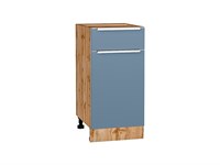 Кухонный  Шкаф нижний с 1-ой дверцей и ящиком Фьюжн Дуб Вотан, Silky Blue, 400, каркас ЛДСП  Дуб Вотан, фасад МДФ  Silky Blue,  816*400*480 sppr5VVTtoAR60948