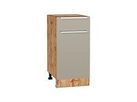 Кухонный  Шкаф нижний с 1-ой дверцей и ящиком Фьюжн Дуб Вотан, Silky Grey, 400, каркас ЛДСП  Дуб Вотан, фасад МДФ  Silky Grey,  816*400*480 sppr5VVTtoAR60946