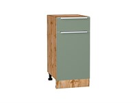 Кухонный  Шкаф нижний с 1-ой дверцей и ящиком Фьюжн Дуб Вотан, Silky Mint, 400, каркас ЛДСП  Дуб Вотан, фасад МДФ  Silky Mint,  816*400*480 sppr5VVTtoAR60947