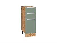 Кухонный  Шкаф нижний с 3-мя ящиками Фьюжн Дуб Вотан, Silky Mint, 300, каркас ЛДСП  Дуб Вотан, фасад МДФ  Silky Mint,  816*300*480 sppr5VVTtoAR61024