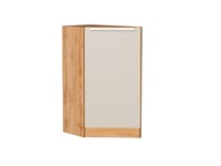 Кухонный  Шкаф нижний торцевой Фьюжн Дуб Вотан, Cream Silk, каркас ЛДСП  Дуб Вотан, фасад МДФ  Cream Silk,  816*296*554 sppr5VVTtoAR72006