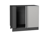 Кухонный  Шкаф нижний угловой Фьюжн Graphite, Silky Light Grey, каркас ЛДСП  Graphite, фасад МДФ  Silky Light Grey,  816*890*480 sppr5VVTtoAR66709