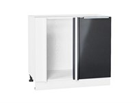 Кухонный  Шкаф нижний угловой Фьюжн Белый, Anthracite, каркас ЛДСП  Белый, фасад МДФ  Anthracite,  816*890*480 sppr5VVTtoAR39781