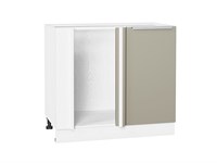 Кухонный  Шкаф нижний угловой Фьюжн Белый, Silky Grey, каркас ЛДСП  Белый, фасад МДФ  Silky Grey,  816*890*480 sppr5VVTtoAR52281