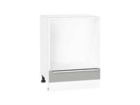 Кухонный  Шкаф нижний под духовку Фьюжн Белый, Silky Light Grey, 600, каркас ЛДСП  Белый, фасад МДФ  Silky Light Grey,  816*600*476 sppr5VVTtoAR66635