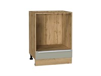 Кухонный  Шкаф нижний под духовку Фьюжн Дуб Вотан, Silky Grey, 600, каркас ЛДСП  Дуб Вотан, фасад МДФ  Silky Grey,  816*600*476 sppr5VVTtoAR60932