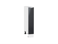Кухонный  Шкаф нижний бутылочница Фьюжн Белый, Anthracite, 150, каркас ЛДСП  Белый, фасад МДФ  Anthracite,  816*150*480 sppr5VVTtoAR36942