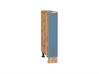 Кухонный  Шкаф нижний бутылочница Фьюжн Дуб Вотан, Silky Blue, 150, каркас ЛДСП  Дуб Вотан, фасад МДФ  Silky Blue,  816*150*480 sppr5VVTtoAR60924