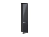 Кухонный  Шкаф пенал с 2-мя дверцами Фьюжн Graphite, Anthracite, 2140, 400, каркас ЛДСП  Graphite, фасад МДФ  Anthracite,  2132*400*576 sppr5VVTtoAR45108