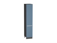 Кухонный  Шкаф пенал с 2-мя дверцами Фьюжн Graphite, Silky Blue, 2140, 400, каркас ЛДСП  Graphite, фасад МДФ  Silky Blue,  2132*400*576 sppr5VVTtoAR52326