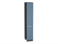 Кухонный  Шкаф пенал с 2-мя дверцами Фьюжн Graphite, Silky Blue, 2340, 400, каркас ЛДСП  Graphite, фасад МДФ  Silky Blue,  2336*400*576 sppr5VVTtoAR52349