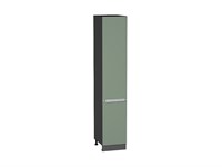 Кухонный  Шкаф пенал с 2-мя дверцами Фьюжн Graphite, Silky Mint, 2140, 400, каркас ЛДСП  Graphite, фасад МДФ  Silky Mint,  2132*400*576 sppr5VVTtoAR52324