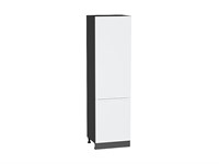Кухонный  Шкаф пенал с 2-мя дверцами Фьюжн Graphite, Silky White, 2140, 600, каркас ЛДСП  Graphite, фасад МДФ  Silky White,  2132*600*576 sppr5VVTtoAR52330