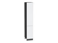 Кухонный  Шкаф пенал с 2-мя дверцами Фьюжн Graphite, Silky White, 2340, 400, каркас ЛДСП  Graphite, фасад МДФ  Silky White,  2336*400*576 sppr5VVTtoAR52331