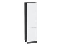 Кухонный  Шкаф пенал с 2-мя дверцами Фьюжн Graphite, Silky White, 2340, 600, каркас ЛДСП  Graphite, фасад МДФ  Silky White,  2336*600*576 sppr5VVTtoAR52332