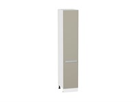 Кухонный  Шкаф пенал с 2-мя дверцами Фьюжн Белый, Silky Grey, 2140, 400, каркас ЛДСП  Белый, фасад МДФ  Silky Grey,  2132*400*576 sppr5VVTtoAR52321