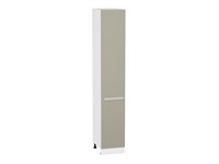 Кухонный  Шкаф пенал с 2-мя дверцами Фьюжн Белый, Silky Grey, 2340, 400, каркас ЛДСП  Белый, фасад МДФ  Silky Grey,  2336*400*576 sppr5VVTtoAR52334