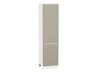 Кухонный  Шкаф пенал с 2-мя дверцами Фьюжн Белый, Silky Grey, 2340, 600, каркас ЛДСП  Белый, фасад МДФ  Silky Grey,  2336*600*576 sppr5VVTtoAR52335
