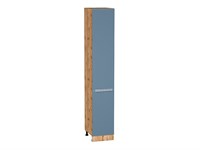 Кухонный  Шкаф пенал с 2-мя дверцами Фьюжн Дуб Вотан, Silky Blue, 2340, 400, каркас ЛДСП  Дуб Вотан, фасад МДФ  Silky Blue,  2336*400*576 sppr5VVTtoAR60712